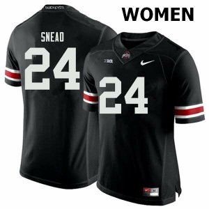 NCAA Ohio State Buckeyes Women's #24 Brian Snead Black Nike Football College Jersey YWX2345KA